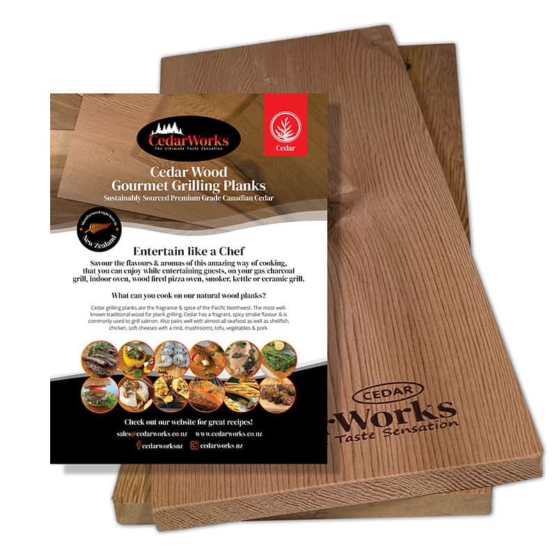 Cedar Planks 38cm Pack of 2 CedarWorks