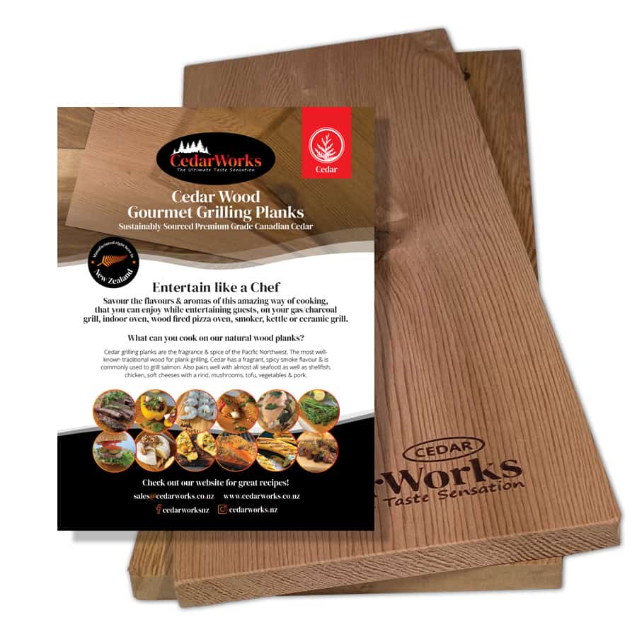 Cedar Planks 38cm Pack of 2 CedarWorks