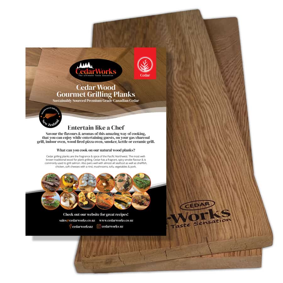 Cedar Planks 45cm Pack of 2 CedarWorks
